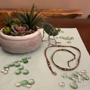 Leather and beaded necklace